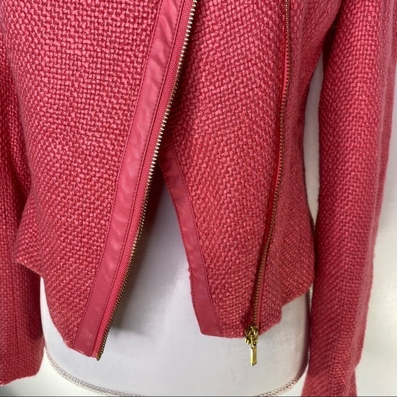 Pink tweed fitted jacket - Picture 12 of 15